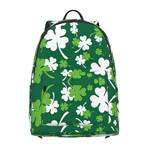 Delerain 16 Inch Backpack St Patrick's Day Laptop Backpack School Bookbag Full Print Shoulder Bag Travel Daypack