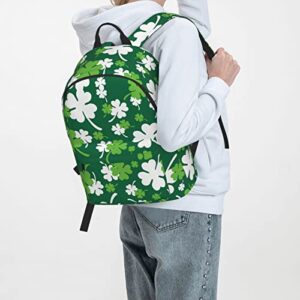 Delerain 16 Inch Backpack St Patrick's Day Laptop Backpack School Bookbag Full Print Shoulder Bag Travel Daypack