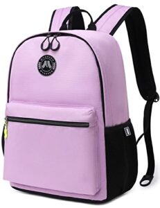 lohol lightweight & casual daypacks for men, women & students, perfect daily backpack for school, work, and travel (light purple)