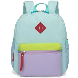 hawlander preschool backpack for toddler girls, kids school bag, ages 3 to 7 years old, mini, light green