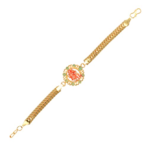 CHERKRAFT Rakhi for Brother Floral Fancy Rakhi Thread for Men/Boy Raksha Bandhan (Design 4, Standard)