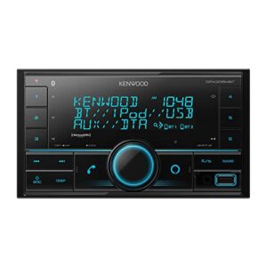 kenwood dpx305mbt double din in-dash digital media receiver with bluetooth (does not play cds) | mechless car stereo receiver | amazon alexa ready - black
