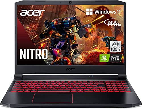 Acer Nitro 5 Gaming Laptop, AMD Ryzen 7 5800H (8-Core, Bests i7-12800H) | GeForce RTX 3060 Graphics |15.6" FHD 144Hz IPS Display | 32GB DDR4 | 1TB NVMe SSD | WiFi 6 | RGB Backlit Keyboard