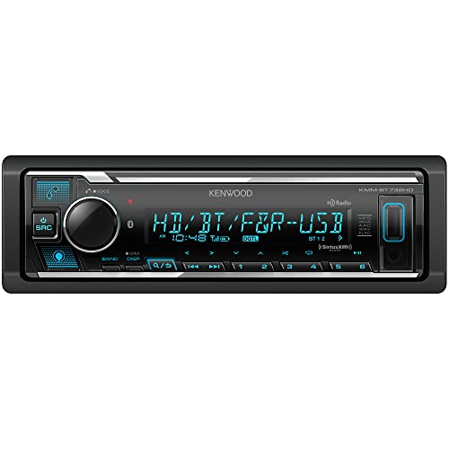 KENWOOD KMM-BT732HD Bluetooth Car Stereo with USB Port, AM/FM Radio, MP3 Player, Multi Color LCD, HD Radio, Detachable Face, Built in Amazon Alexa, Compatible with SiriusXM Tuner