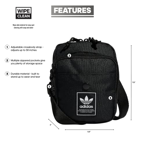 adidas Originals Utility Festival 3.0 Crossbody Bag, Black, One Size