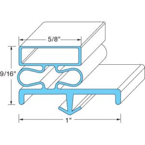 Passeal – 10-0882-04 Door Gasket Size - 23 7/16 x 30 1/4 - Kelvinator Door Seal for Cooler or Freezer – Compatible with Kelvinator 10-0882-04 Refrigeration Gasket