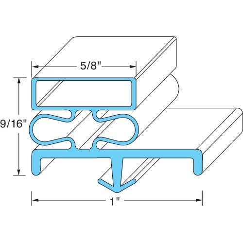 Passeal – 10-0882-04 Door Gasket Size - 23 7/16 x 30 1/4 - Kelvinator Door Seal for Cooler or Freezer – Compatible with Kelvinator 10-0882-04 Refrigeration Gasket