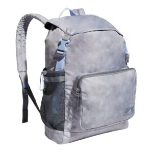 adidas saturday backpack, stone wash grey/blue dawn, one size