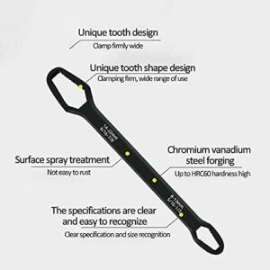 YWHWXB Double Ended Multifunctional Universal Wrench, 5/16”-1/2”, 9/16”-7/8” Self-Tightening Wrench, Chrome Vanadium Steel Repair Tool