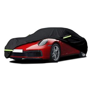 waterproof car cover replace for 1998-2023 porsche 911 (991/992/996/997 series) carrera 4s/turbo/carrera, 6 layers all weather full car covers with zipper door for snow rain dust hail protection