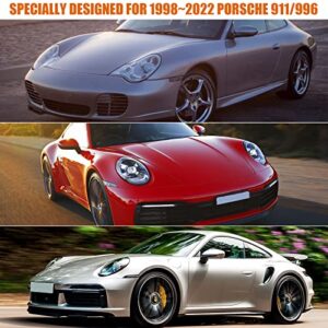 Waterproof Car Cover Replace for 1998-2023 Porsche 911 (991/992/996/997 Series) Carrera 4S/Turbo/Carrera, 6 Layers All Weather Full Car Covers with Zipper Door for Snow Rain Dust Hail Protection