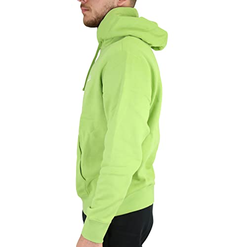 Nike Men's Sportswear Club Fleece Hooded Long Sleeve top, Vivid Green/Vivid Green/White, XL