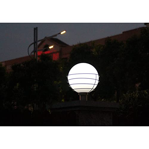 JSBDPHW Outdoor Spherical Fence Pillar Lamp Waterproof IP55 Simple Style E27 Post Light Villa Gate Column Light Courtyard Garden Lawn Base Landscape Light