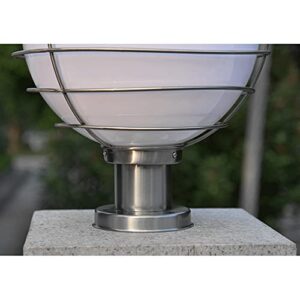 JSBDPHW Outdoor Spherical Fence Pillar Lamp Waterproof IP55 Simple Style E27 Post Light Villa Gate Column Light Courtyard Garden Lawn Base Landscape Light