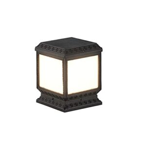 jsbdphw simple aluminum square pillar lamp e27 lamp base outdoor garden wall post light waterproof ip55 villa gate column light lawn light landscape light