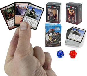 world’s smallest magic: the gathering exclusive collector set featuring ajani vs. nicol bolas and heroes vs. monsters duel decks, mtgcollector