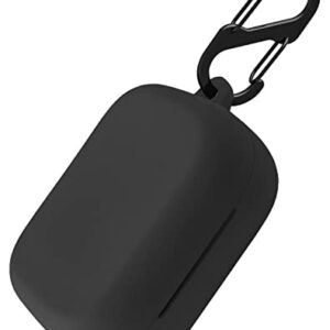Geiomoo Silicone Case Compatible with Skullcandy Grind Fuel, Protective Cover with Carabiner (Black)