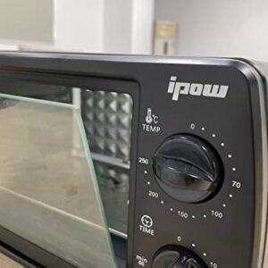 IPOW Baking Ovens Black Compact Design Black