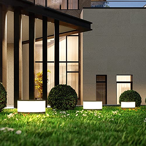 JSBDPHW Modern Minimalist LED Pillar Lamp Outdoor Waterproof Column Light Courtyard Garden Small Post Light Lawn Lamp Villa Fence Gate Decoration Landscape Light