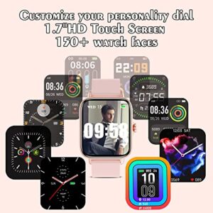 Choiknbo Smart Watch 1.7" Touch Screen Call Answer Receive/ Dial, Fitness Tracker Smart watches for Android iOS Phones, IP67 Waterproof with Sleep/ Heart Rate Activity Tracker Smartwatch for Man Women