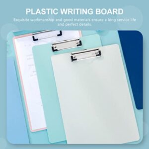 Clipboard 2pcs Clip Boards Plastic Clipboards Paper Clips Nursing Clipboard Paper Clip Holder Paper File Organizer Exam Paper Clips Pencil Sketch Hand Support (Random Color)