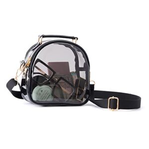 UEOE Clear Purse for Women, Crossbody Clear Bag Stadium Approved, See Through PVC Bag with 2 Shoulder Straps