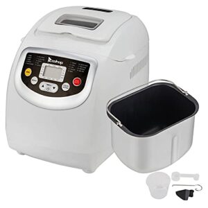 NA BM8021 2LB Bread Maker Machine with Automatic Feeding Function,High Temperature Resistant Environmental Protection Plastic,White,110V 550W US Plug