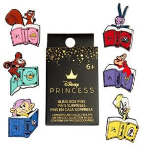 loungefly disney princess books surprise box collectible lapel pins, individually boxed novelty character pin, characters may vary, 1.5 inches