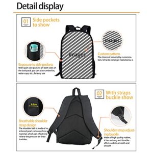 Bulopur Football School Bookbags With Lunch Bag Pencil Case Casual Daypack, Blue Lightning Soccer Backpacks Set 3-in-1 Kids Durable School Bag