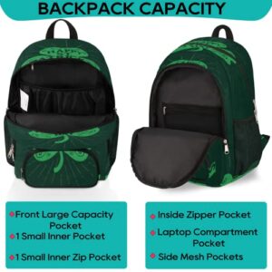 St. Patrick's Day Green Clover Bookbag School Backpack Teens Girls Boys Schoolbag Shoulder Computer Hiking Gym Travel Casual Travel Daypack