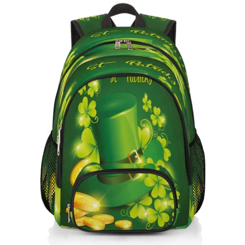 St. Patrick's Day Bookbag School Backpack Teens Girls Boys Schoolbag Shoulder Computer Hiking Gym Travel Casual Travel Daypack