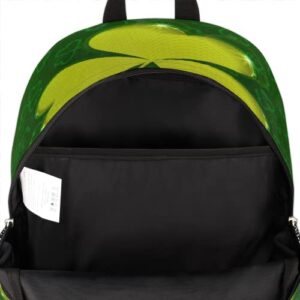 St. Patrick's Day Green Shamrocks Bookbag School Backpack Teens Girls Boys Schoolbag Shoulder Computer Hiking Gym Travel Casual Travel Daypack