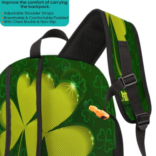 St. Patrick's Day Green Shamrocks Bookbag School Backpack Teens Girls Boys Schoolbag Shoulder Computer Hiking Gym Travel Casual Travel Daypack