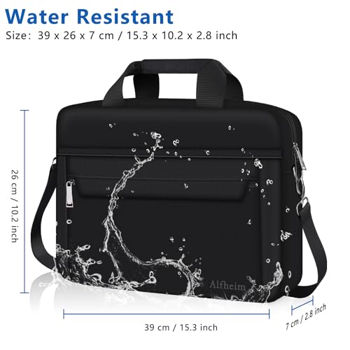 Alfheim 14 inch Laptop Bag Briefcase Shoulder Bag with Adjustable Detachable Shoulder Strap, Water Repellent Lightweight Messenger Bag for Travel Business,Compatible with Macbook Air/Macbook Pro 14"