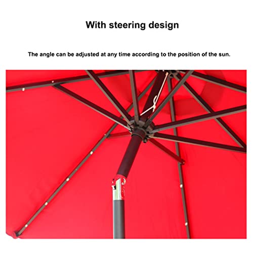 YXDFG 10 Ft Square Patio Umbrella with LED Lights,Solar Outdoor Patio Table Market Umbrella,with Tilt and Crank Solar Umbrella,for Garden, Deck, Backyard, Pool and Beach,Coffee