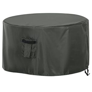 abccanopy waterproof outdoor patio fire pit cover lawn patio fire bowl covers heavy duty uv resistant dust proof protective covers, 40" lx 40" wx 20" h