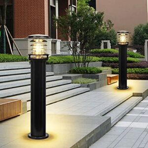 JSBDPHW Outdoor Waterproof Pillar Lamp Simple Modern E27 Column Light Acrylic Lamp Shade Garden Villa Post Light Lawn Floor Lamp Road Landscape Lamp