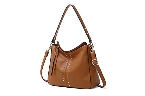 Montana West Hobo Bag for Women Designer Ladies Bucket Purse Handbags Chic Shoulder Totes Bag,B2B-MWC-128-BR