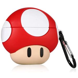 Cartoon Case Compatible with Apple AirPods Pro Anime, Fun Cute Kawaii Protective Case Anti-Fall Headphone Case for Airpod Pro Case Cover (AirPods Pro, Mushroom)