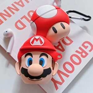 Cartoon Case Compatible with Apple AirPods Pro Anime, Fun Cute Kawaii Protective Case Anti-Fall Headphone Case for Airpod Pro Case Cover (AirPods Pro, Mushroom)