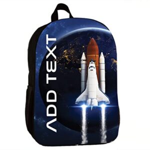 kishkesh personalization personalized backpack 16" inch - space shuttle