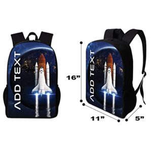KishKesh Personalization Personalized Backpack 16" Inch - Space Shuttle