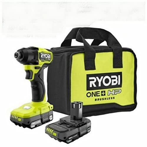 RYOBI ONE+ HP 18V Brushless Cordless Compact 1/4 in. Impact Driver Kit with (2) 1.5 Ah Batteries, Charger and Bag PSBID01K