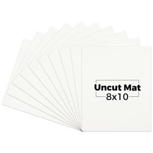 mat board center, 8x10 picture backing board, uncut photo mat board (off white, 10 pack)