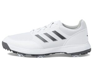 adidas men's tech response 3.0 golf shoe, ftwr white/dark silver metallic/silver met, 10