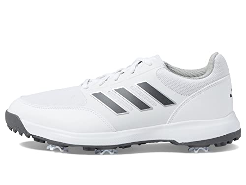 adidas Men's TECH Response 3.0 Golf Shoe, FTWR White/Dark Silver Metallic/Silver met, 10