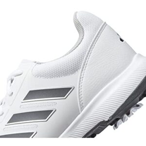 adidas Men's TECH Response 3.0 Golf Shoe, FTWR White/Dark Silver Metallic/Silver met, 10