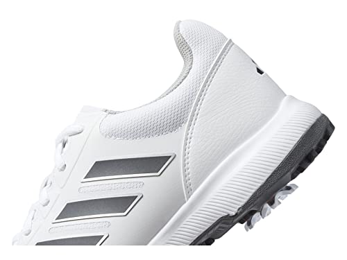 adidas Men's TECH Response 3.0 Golf Shoe, FTWR White/Dark Silver Metallic/Silver met, 10