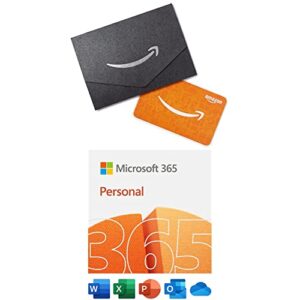 microsoft 365 personal | 12-month subscription with auto-renewal [pc/mac download] + $30 amazon gift card