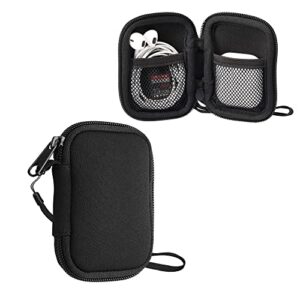 kwmobile neoprene case compatible with in-ear headphones - 2.3 x 3.5 inches (6 x 9 cm) case with zip - black